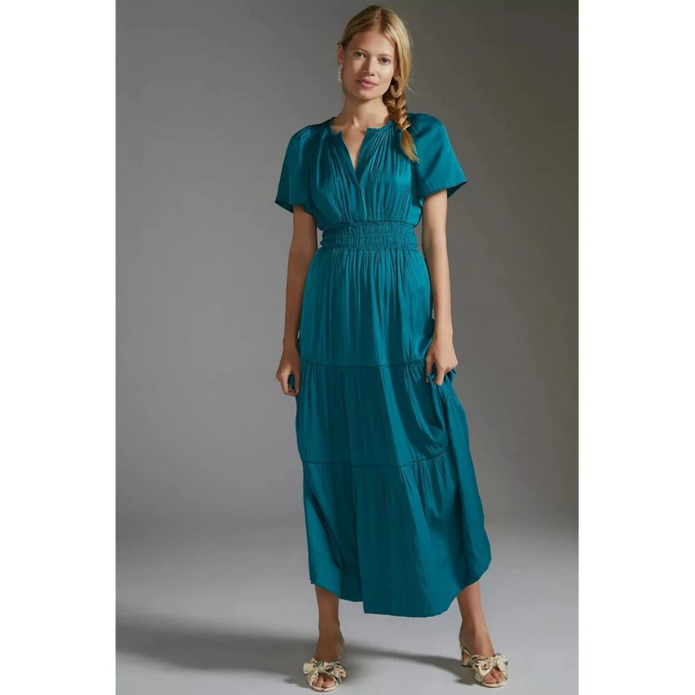 Anthropologie Sz. S Turquoise/Teal The Somerset Maxi Dress